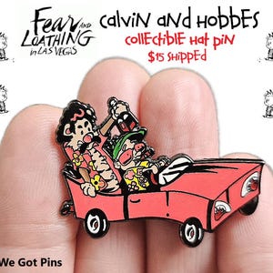 Hunter S Thompson Fear and Loathing in Las Vegas Cartoon Comic Boy Tiger Enamel Lapel Hat Pin
