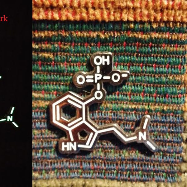 Mushroom Molecule Glow in the Dark Festival Lapel Hat Pin