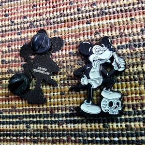 Cartoon Mouse Rat Skull Enamel Lapel Hat Pin