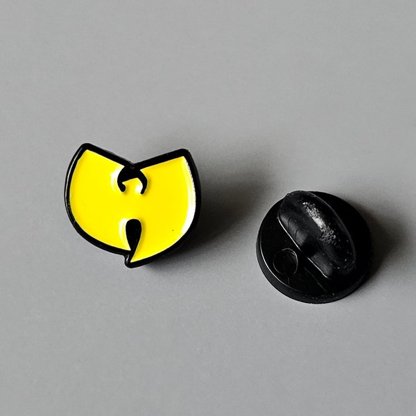 Mini Yellow Wu Logo 1990's Hip Hop 90's Rap Wu Wang Lapel Hat Pin