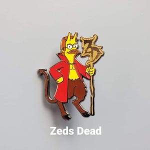 Neds Dead ZD Satan Devil Dubstep Bass Music Festival Enamel Lapel Hat Pin