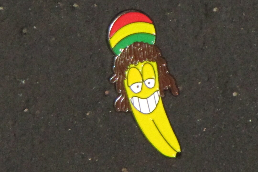 Rasta Rastafarian Banana Dread Dreadloch Hippie Dreads Festival Enamel