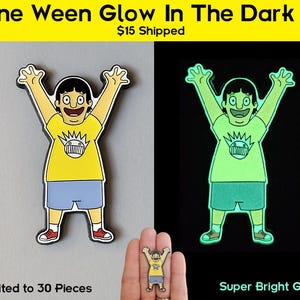 Glow In The Dark Art Rock Jam Band Cartoon Gene Metal Enamel Lapel Hat Pin