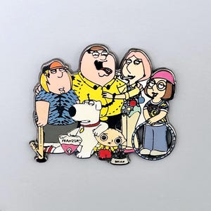Cartoon Family Enamel Lapel Hat Pin
