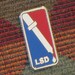 LSD 25 Blotter Art Acid Pschedelic Trippy Basketball Festival Tour Parody Enamel Lapel Hat Pin