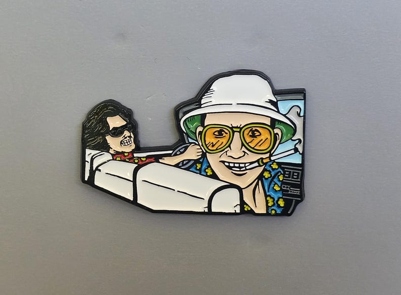 Hunter S Thompson Fear and Loathing in Las Vegas Enamel Lapel Hat Pin image 4