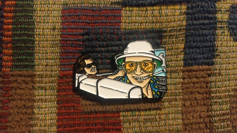 Hunter S Thompson Fear and Loathing in Las Vegas Enamel Lapel Hat Pin image 3