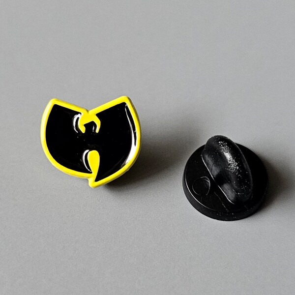 Mini Black Wu Logo 1990's Hip Hop 90's Rap Wu Wang Lapel Hat Pin