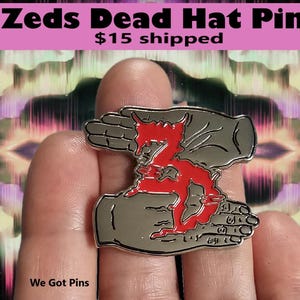 ZD Hand Symbol Dubstep EDM DJ Riddim Bass Music Festival Metall Emaille Hut Anstecknadel