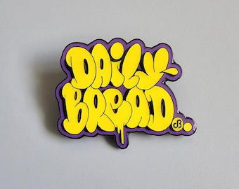 Spilla da bavero in metallo smaltato, stile graffiti di strada, arte, musica, trip hop, dubstep, riddim, fosforescente