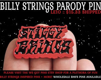 BMFS Red & Black Stilly Brings Parody Enamel Metal Lapel Hat Pin
