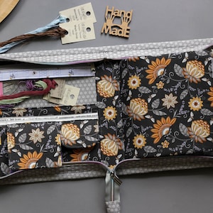 Cross Stitch Project Bag Hand Sewing Kit Embroidery Storage Travel Needlework Thread Organization image 1
