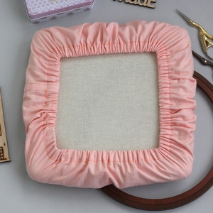 Floral Q Snap Grime Guard: Pastel Cross Stitch Hoop Cover
