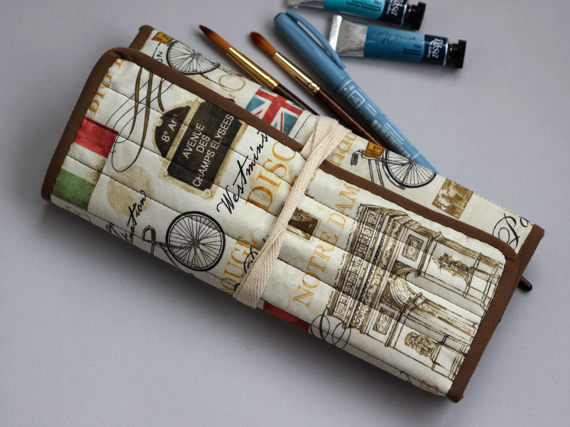 Artist Roll Up Pencil Case Plein Air Kit Personalization Etsy
