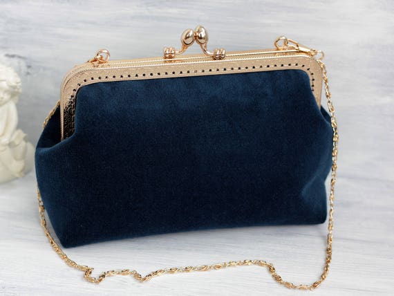 blue velvet bag