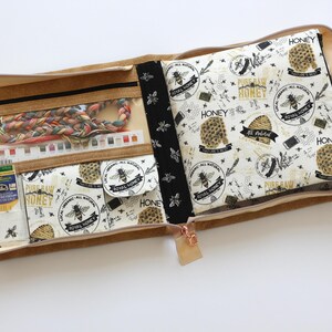 Cross Stitch Project Bag Hand Sewing Kit Embroidery Storage Travel Needlework Thread Organization image 9