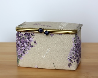 Craft Box Case Sewing Tools Storage Lavender Travel Punch Needle Holder Cross Stitch Embroidery Quilting Notions Organizer Quilter Gift