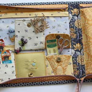 Cross Stitch Project Bag Hand Sewing Kit Embroidery Storage Travel Needlework Thread Organization image 7