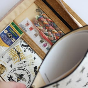 Cross Stitch Project Bag Hand Sewing Kit Embroidery Storage Travel Needlework Thread Organization image 8