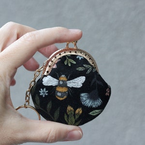 Mini Coin Purse for Thimble Sewing Storage Miniature Bag Cross Stitcher Small Pouch Keyring, Earbuds Holder Wallet Pouch