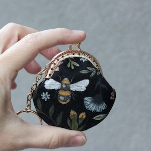Mini monedero para guardar dedales, costura, bolsa en miniatura, punto de cruz, llavero, soporte para auriculares, billetera