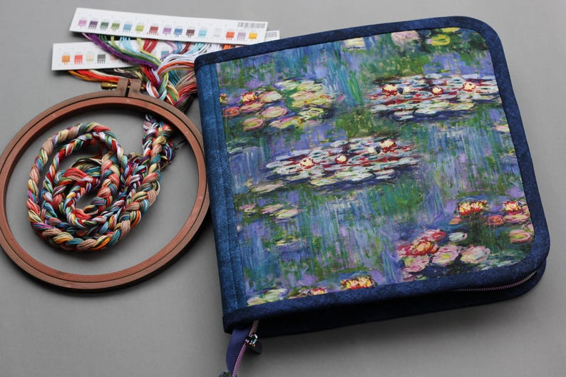 Cross Stitch Project Bag Hand Sewing Kit Embroidery Storage Travel Needlework Thread Organization image 11
