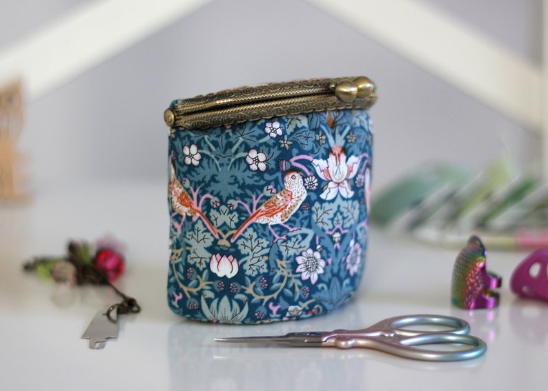 Mini Coin Purse for Thimble Sewing Storage Miniature Bag Cross Stitcher Small Pouch Embroidery Organizer, Earbuds Holder Wallet Pouch image 10