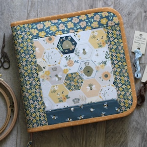 Cross Stitch Project Bag Zippered Needlework Case Craft Travel Embroidery Organizer