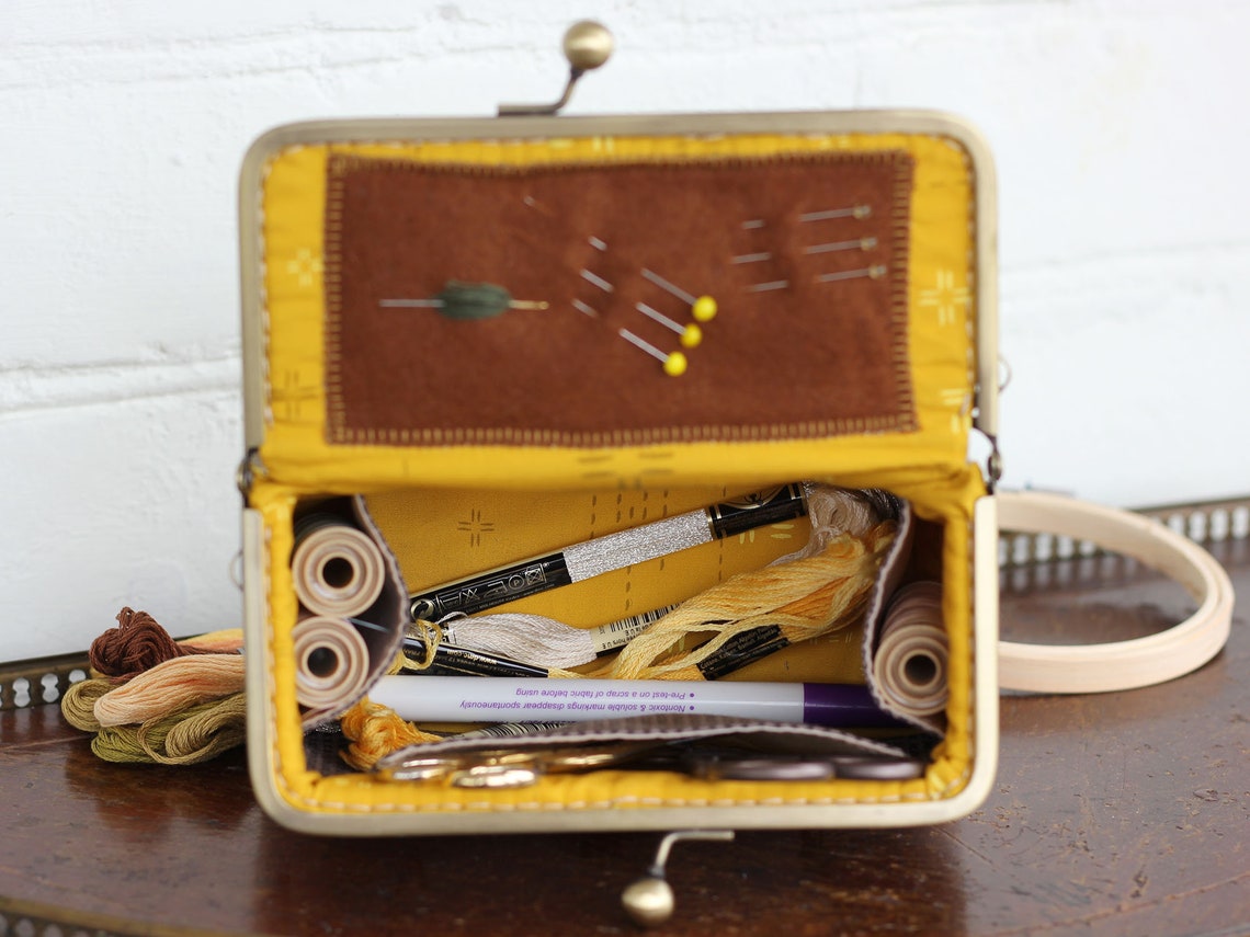 Bee Needlework Box Case Sewing Tools Storage Travel Needle Etsy