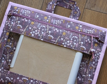 Bolsa para proyectos WIP, estuche de vinilo para punto de cruz, organizador de bordado y costura.