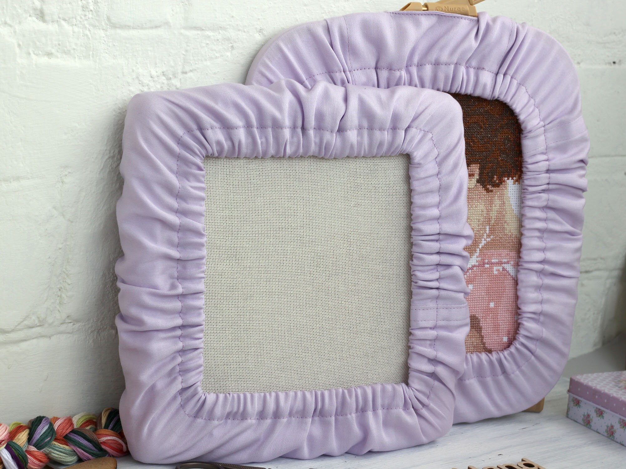 QSnap Grime Guard Floral 8x 8 Hoop Frames Square Cross Etsy