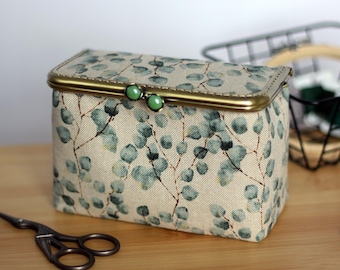 Linnen borduurwerk organizer Eucalyptus handwerketui Frame kruissteek opslag draadhouder naaizakje