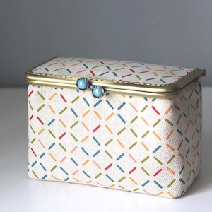 Estuche de costura, cesta, bolsa para proyectos de punto de cruz, almacenamiento, viaje, soporte para labores de costura, regalo para acolchado, bolsa para tijeras, organizador de manualidades, cierre de marco