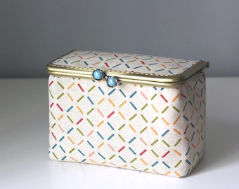 Cross Stitch Project Bag Storage Travel Needlework Linen Craft Organizer
