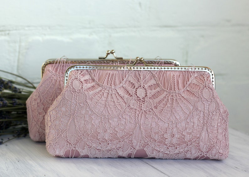 pink bridal purse