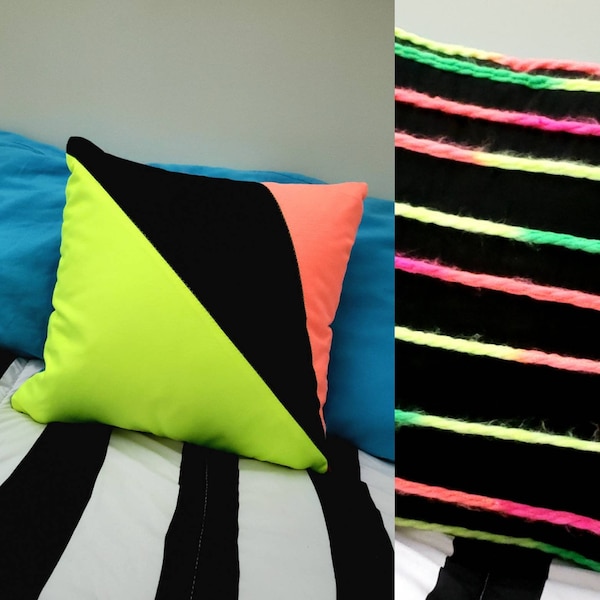 Neon Pillow Etsy
