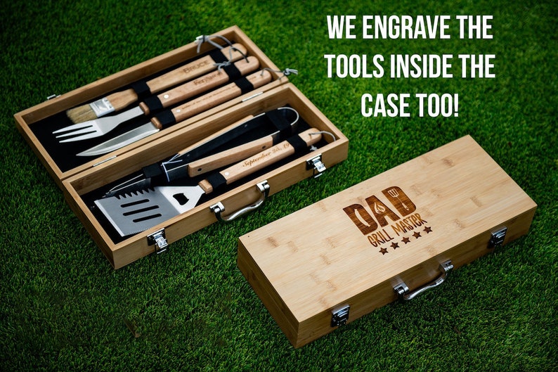 Personalized Engraving BBQ Grill Tool Set Complete BBQ Grill Etsy