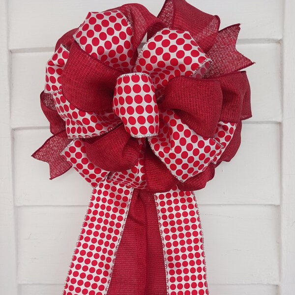 White Wired Ribbon Tree Topper Etsy