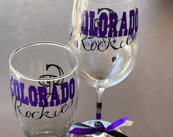 Colorado Rockies Wine, Beer Glass, Beer Mug, Rockies Gifts, Colorado Rockies Gifts