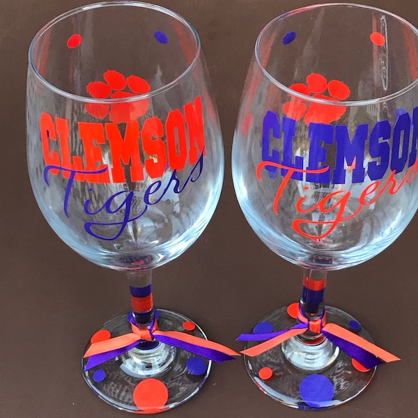 Clemson Tigers Glassware, Sports Glassware, Clemson, Tigers Gifts, Clemson Gifts, Go Tigers!!!