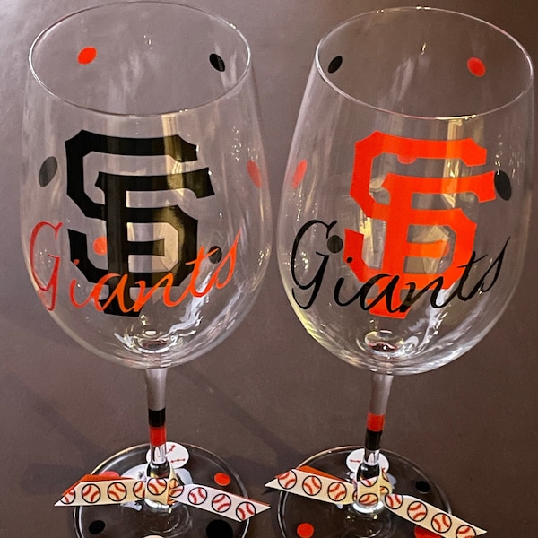 San Francisco Giants, Baseball, Sports Glassware, Go Giants, Giants Gifts, Baseball Gifts!