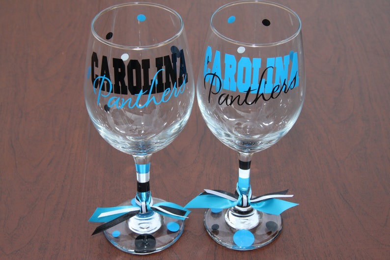 Carolina Panthers Glassware, Football, Sports Bar Glassware, Carolina Panthers Gifts, Carolina, Go Panthers image 9