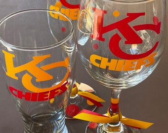 Kansas City Chiefs Wine, Super Bowl 58 Champions Wine, Chiefs Gifts, Chiefs Glassware, KC Chiefs Gifts