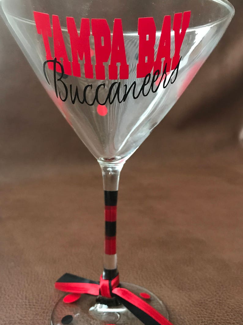 Tampa Bay Buccaneers Wine, Buccaneers Beer, Sports, Glassware, Tampa Bay Football, Fun Glassware Martini Glass