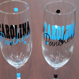 Carolina Panthers Glassware, Football, Sports Bar Glassware, Carolina Panthers Gifts, Carolina, Go Panthers image 5