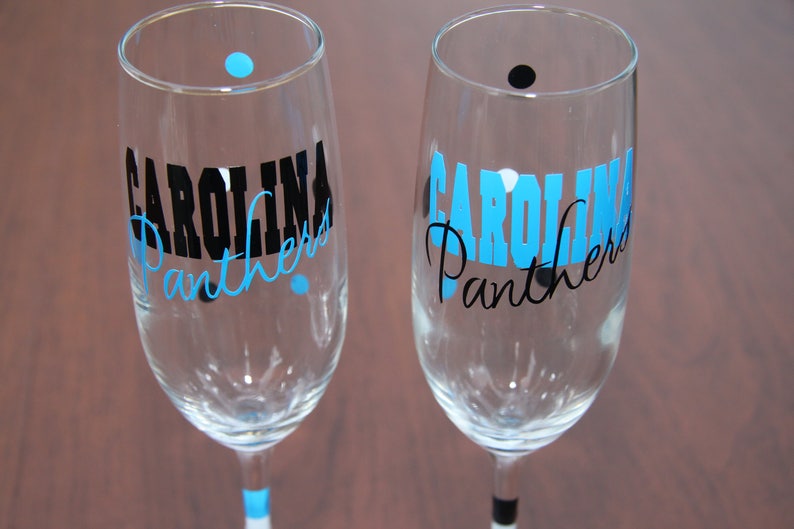 Carolina Panthers Glassware, Football, Sports Bar Glassware, Carolina Panthers Gifts, Carolina, Go Panthers image 5