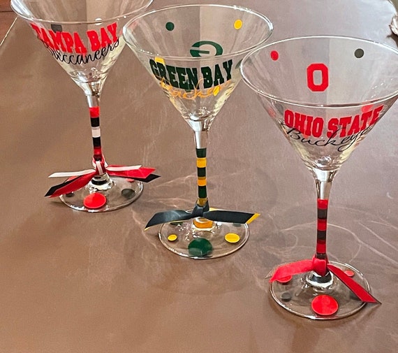 Martini Glasses, Martini Gifts, Martini Birthday Gifts, Football
