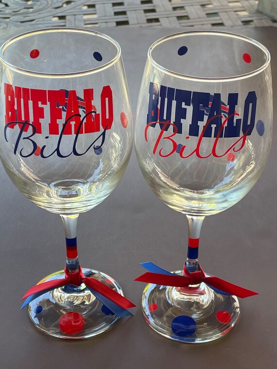 Buffalo Bills Buffalo Bills Wine Glass Buffalo Bills Etsy