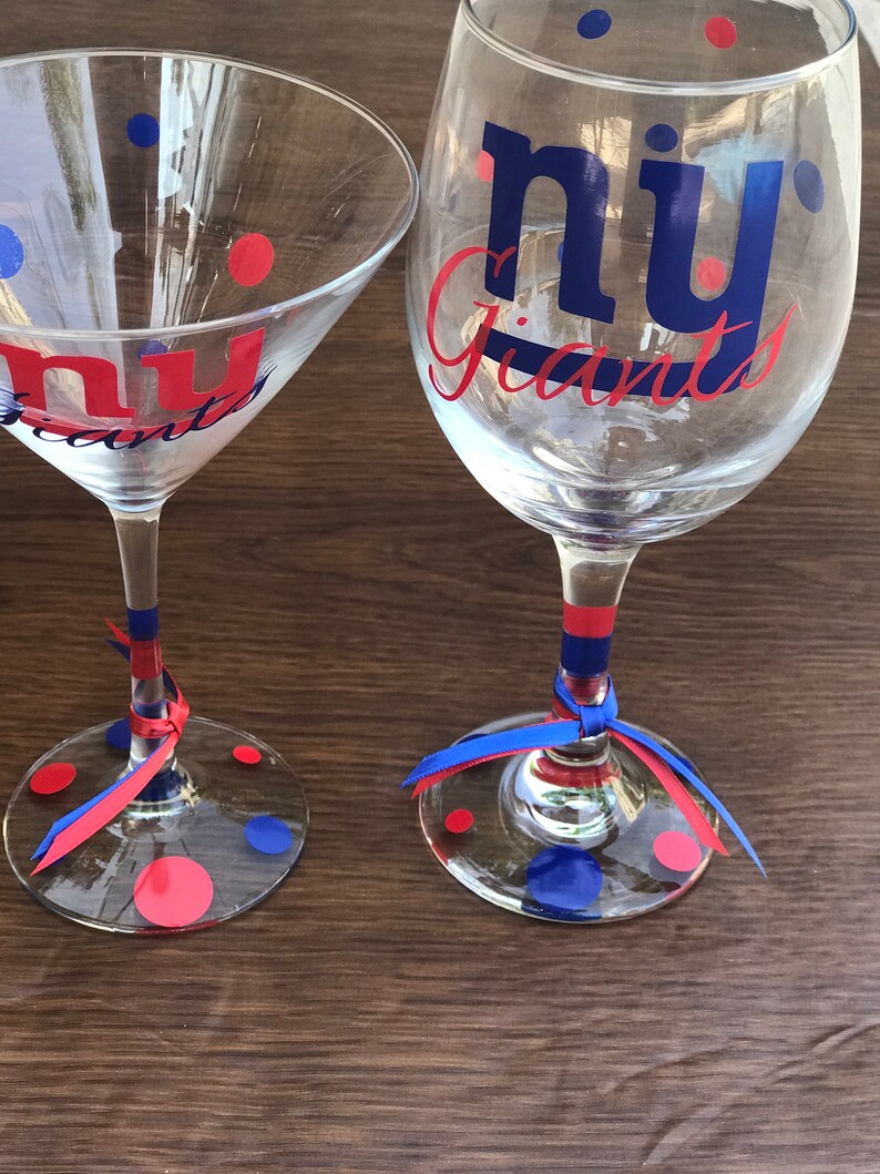 New York Giants Glassware, Sports Glassware, Football,Giants Gifts, Go Giants image 8