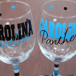 Carolina Panthers Glassware, Football, Sports Bar Glassware, Carolina Panthers Gifts, Carolina, Go Panthers image 8